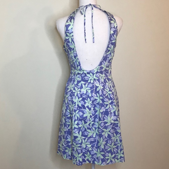 VTG 90s Lilly Pulitzer Open Back Dress Halter Sz 6 - Picture 5 of 7